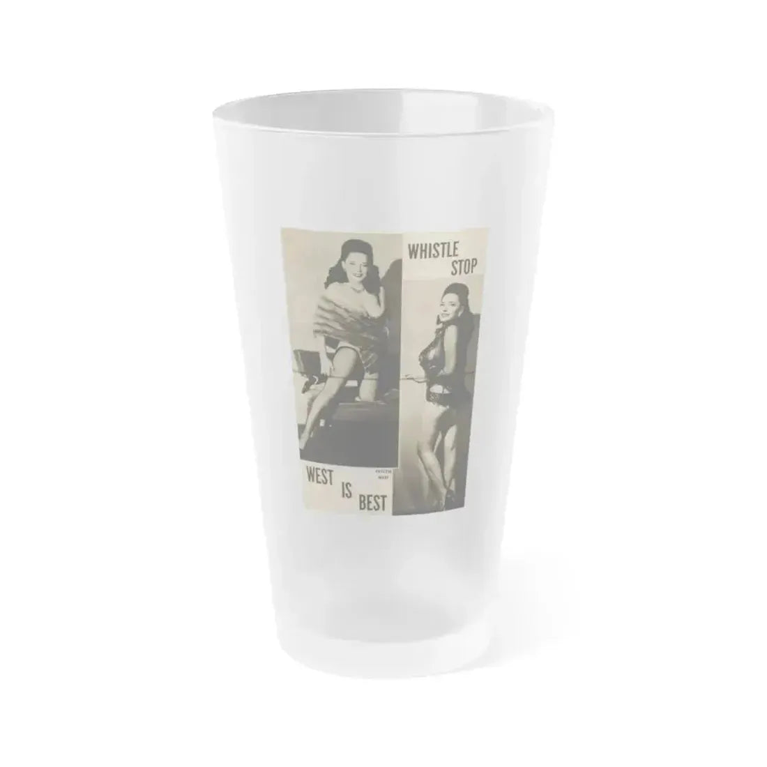 Evelyn West #25 - (Vintage Female Icon) Frosted Pint Glass 16oz 16oz Frosted - Go Mug Yourself