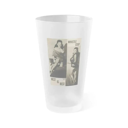 Evelyn West #25 - (Vintage Female Icon) Frosted Pint Glass 16oz 16oz Frosted - Go Mug Yourself
