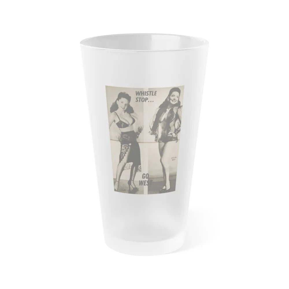 Evelyn West #26 - (Vintage Female Icon) Frosted Pint Glass 16oz-16oz-Frosted-Go Mug Yourself