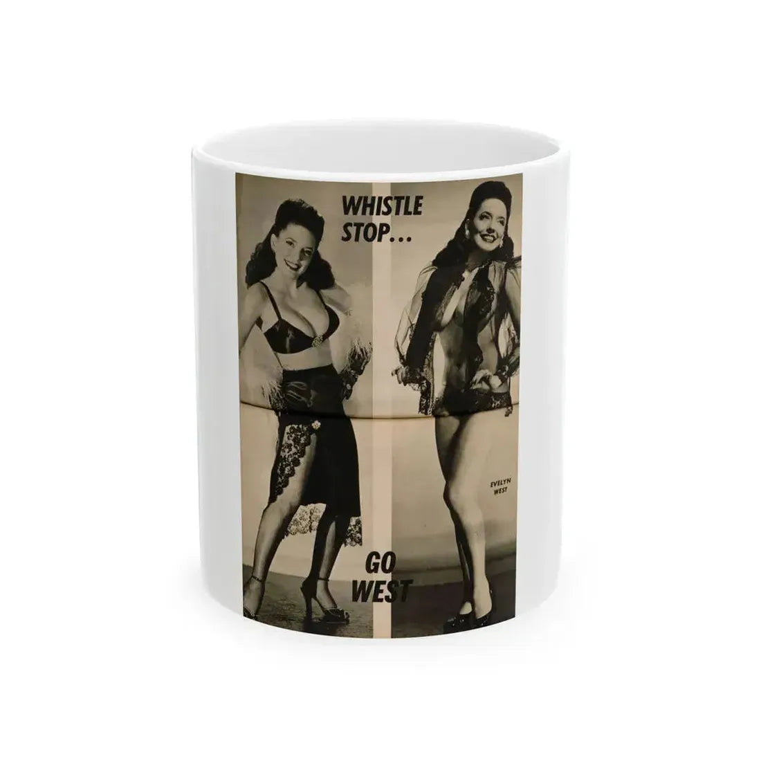 Evelyn West #26 - (Vintage Female Icon) White Coffee Mug 11oz - Go Mug Yourself