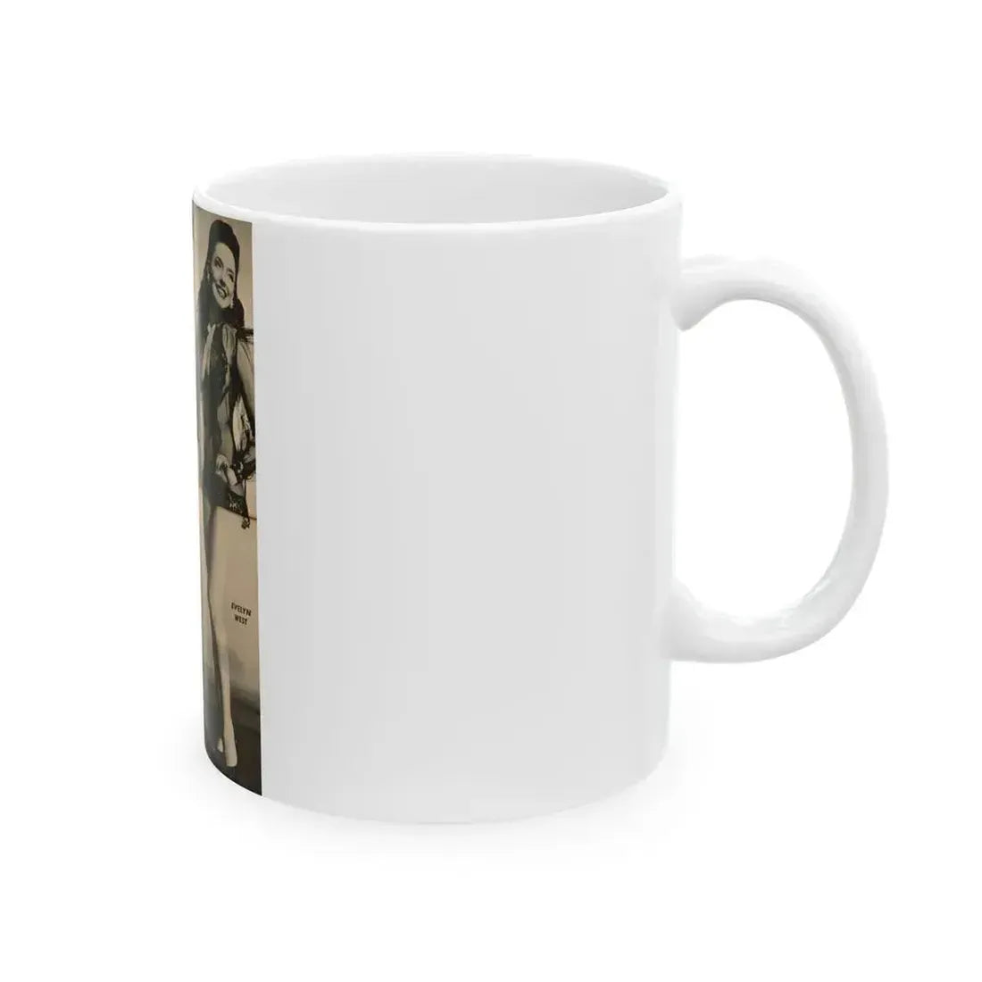 Evelyn West #26 - (Vintage Female Icon) White Coffee Mug - Go Mug Yourself