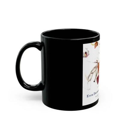 Even Doctors Are Human, Saturday Evening Post, April 3, 1954 - Black Coffee Mug - Go Mug Yourself