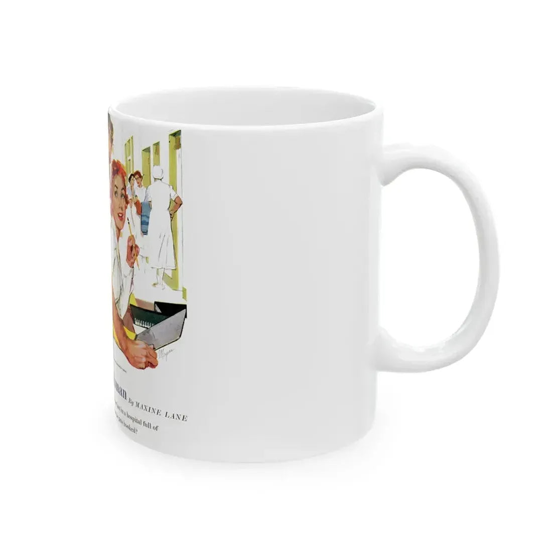 Even Doctors Are Human, Saturday Evening Post, April 3, 1954 - White Coffee Mug - Go Mug Yourself