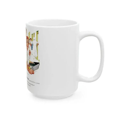 Even Doctors Are Human, Saturday Evening Post, April 3, 1954 - White Coffee Mug - Go Mug Yourself
