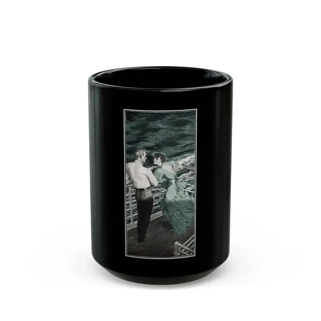 Even the Ocean Laughed (1), The American Magazine, January 1935 - Black Coffee Mug 15oz - Go Mug Yourself
