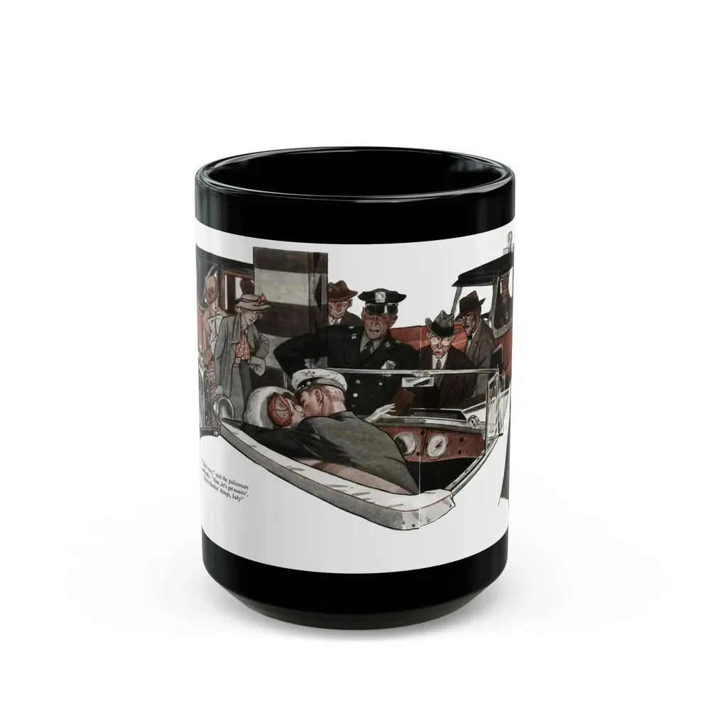 Even the Ocean Laughed (2), The American Magazine, January 1935 - Black Coffee Mug 15oz - Go Mug Yourself