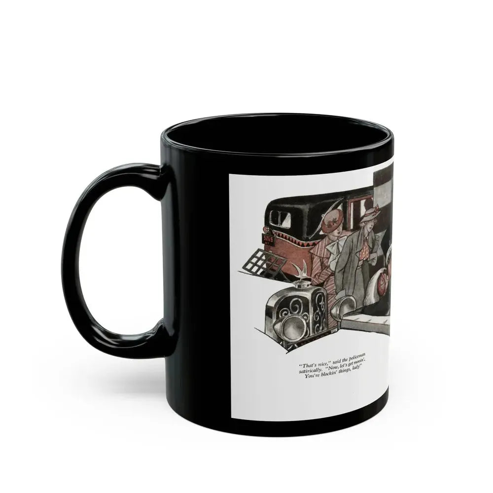 Even the Ocean Laughed (2), The American Magazine, January 1935 - Black Coffee Mug - Go Mug Yourself