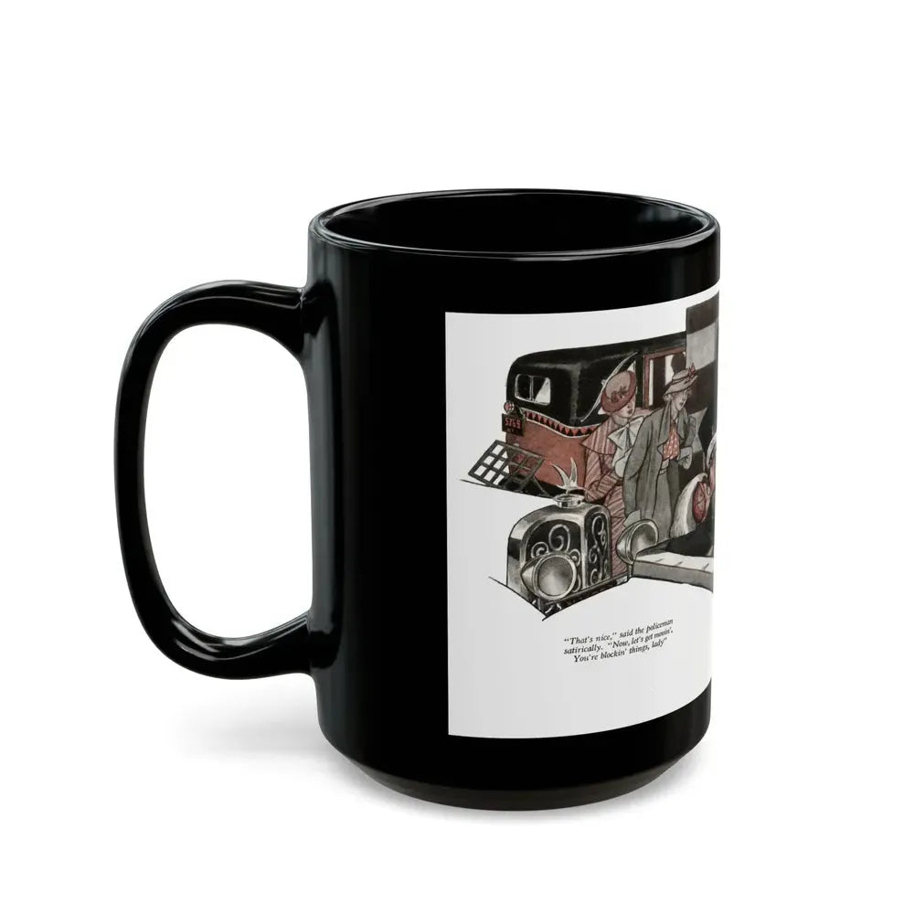 Even the Ocean Laughed (2), The American Magazine, January 1935 - Black Coffee Mug - Go Mug Yourself