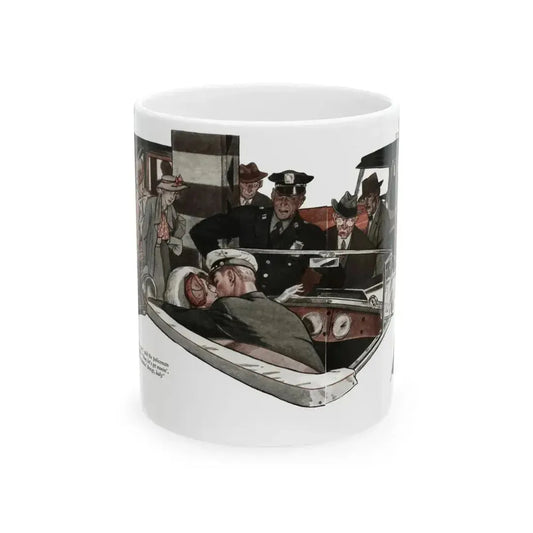 Even the Ocean Laughed (2), The American Magazine, January 1935 - White Coffee Mug 11oz - Go Mug Yourself