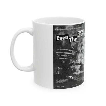 Even The Rats Died, Real Men magazine, December 1958 - White Coffee Mug - Go Mug Yourself