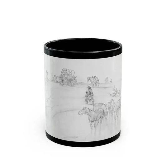 Evening Camp - Black Coffee Mug 11oz - Go Mug Yourself