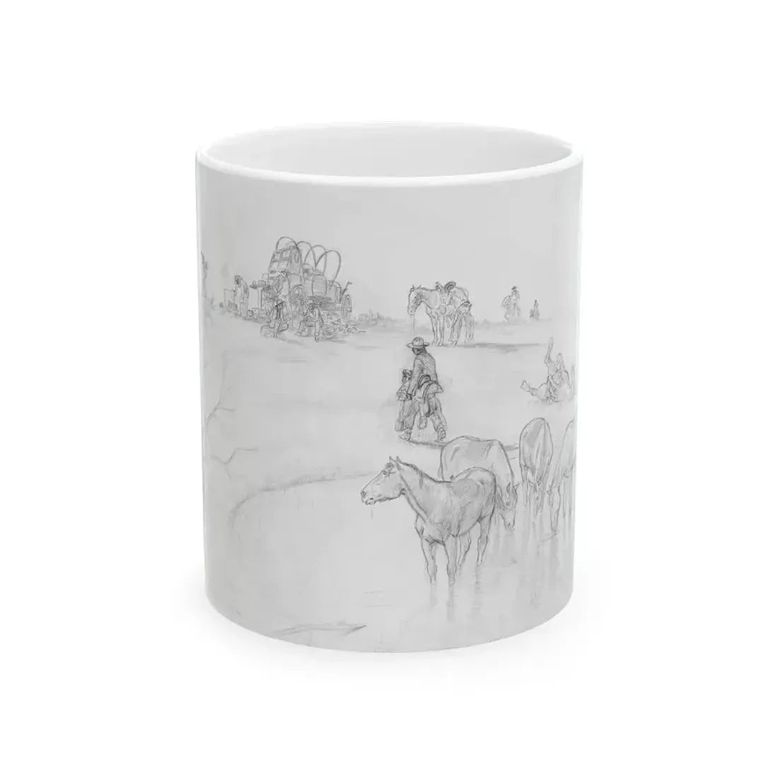 Evening Camp - White Coffee Mug 11oz - Go Mug Yourself