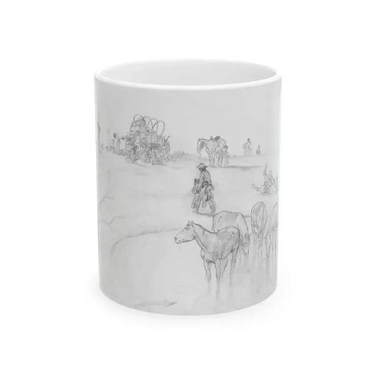 Evening Camp - White Coffee Mug 11oz - Go Mug Yourself