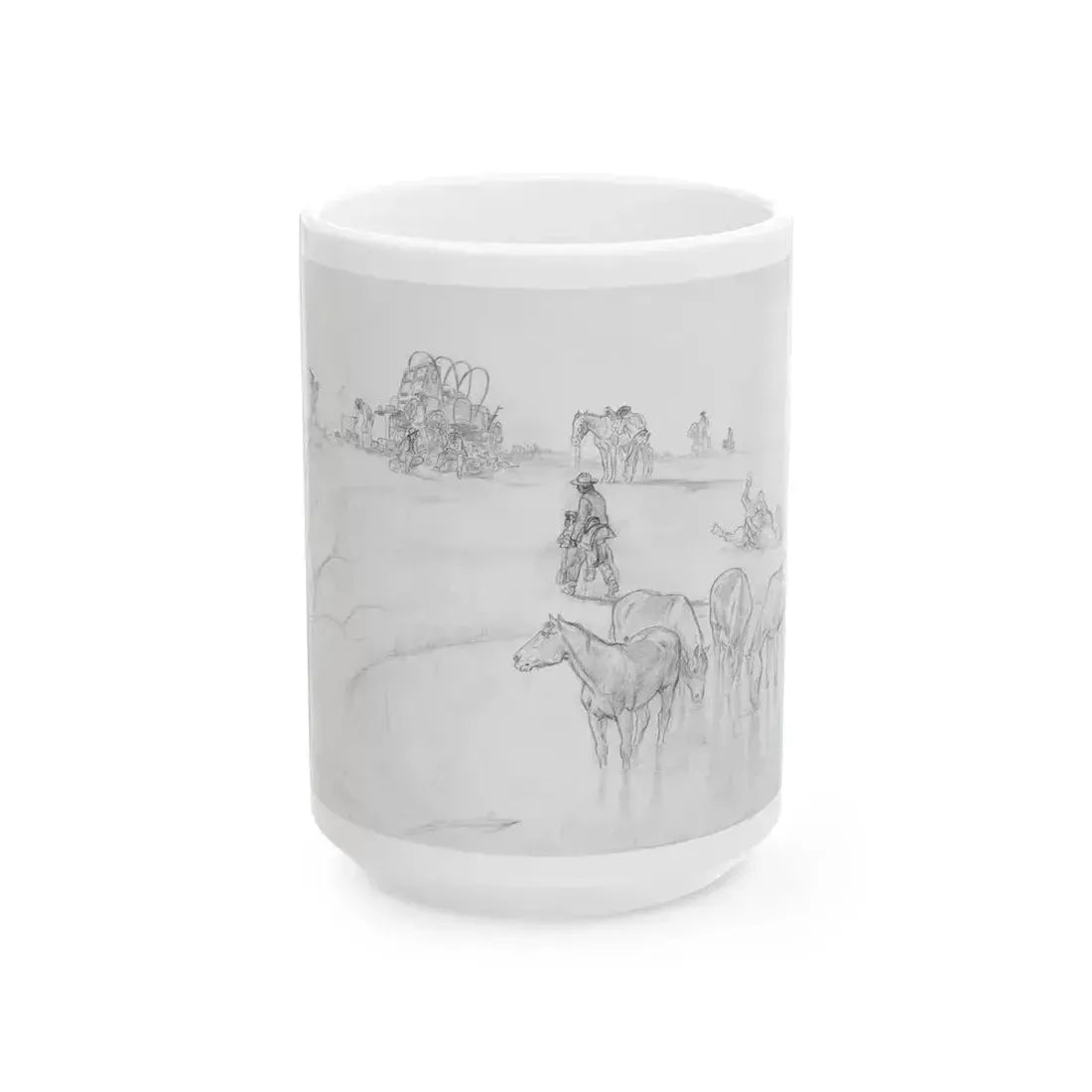 Evening Camp - White Coffee Mug 15oz - Go Mug Yourself