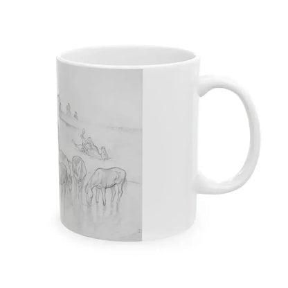 Evening Camp - White Coffee Mug - Go Mug Yourself