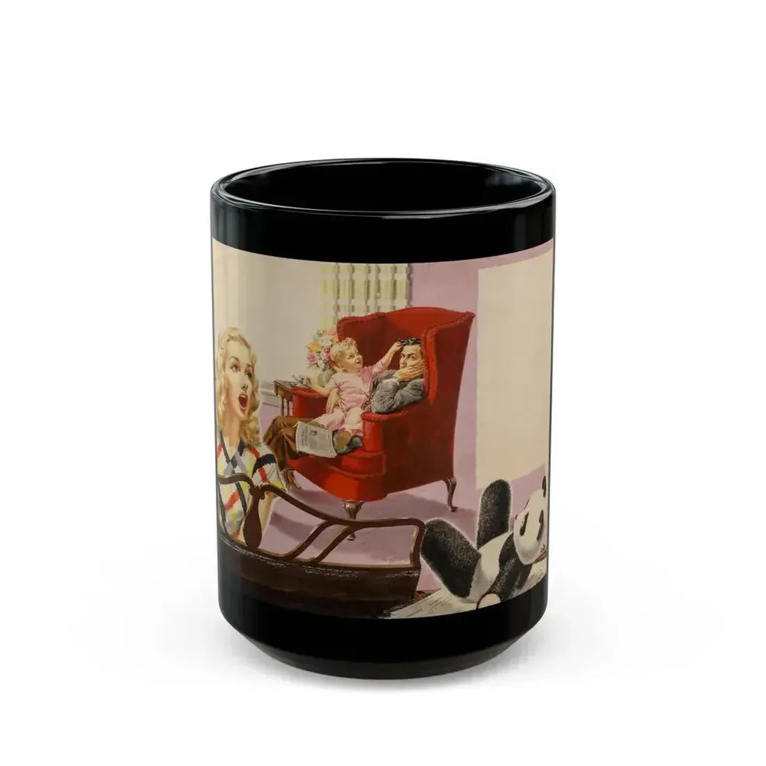 Evening Distractions, story illustration - Black Coffee Mug 15oz - Go Mug Yourself