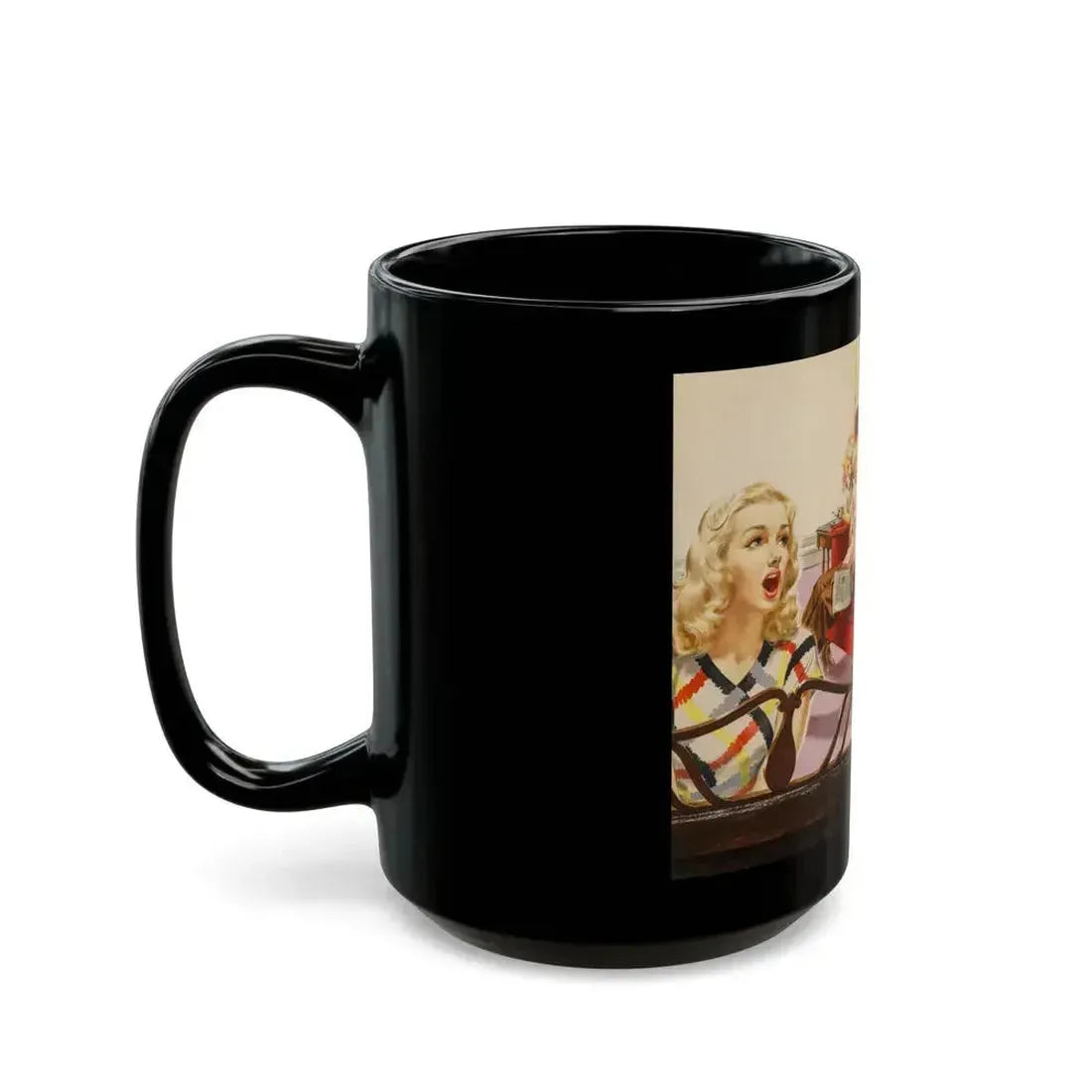 Evening Distractions, story illustration - Black Coffee Mug - Go Mug Yourself