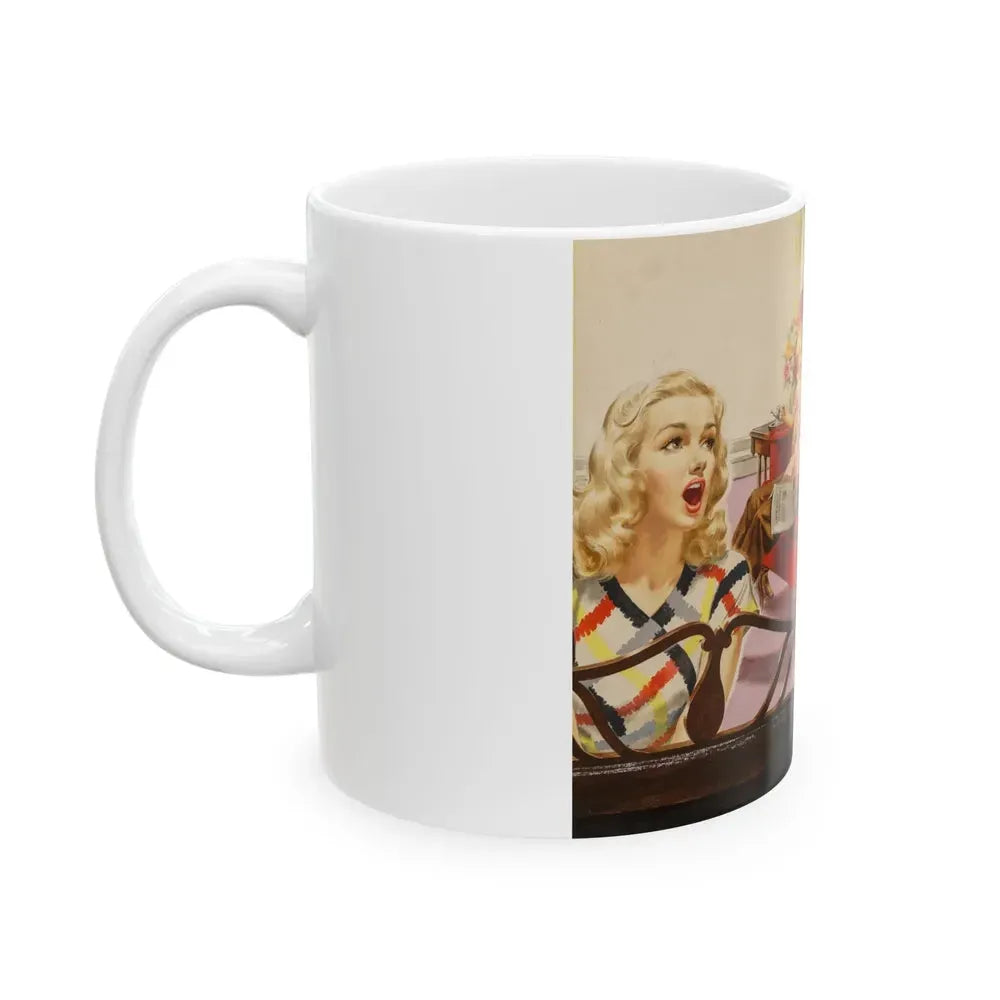 Evening Distractions, story illustration - White Coffee Mug - Go Mug Yourself