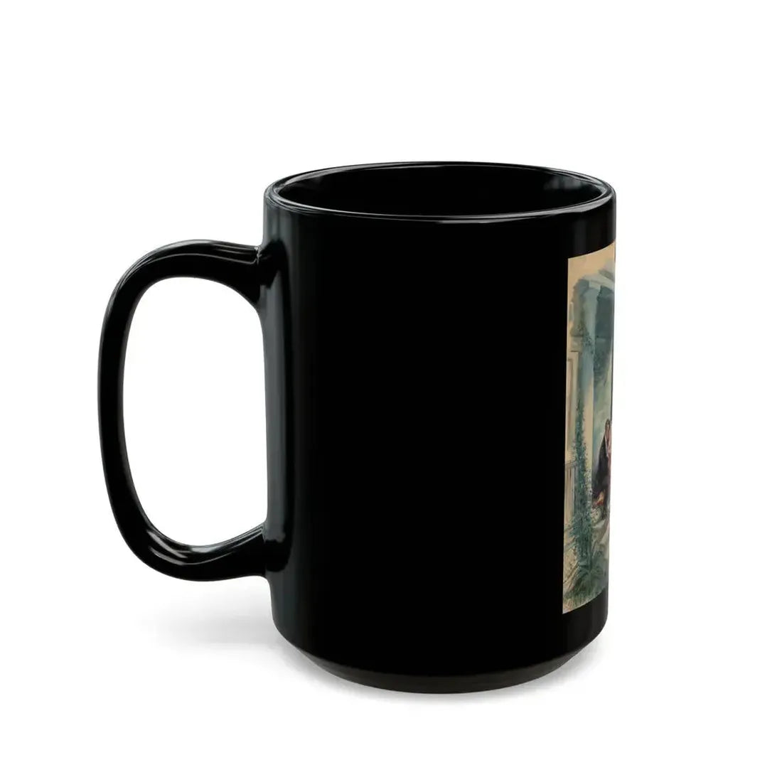 Evening on the Porch, magazine story illustration - Black Coffee Mug - Go Mug Yourself