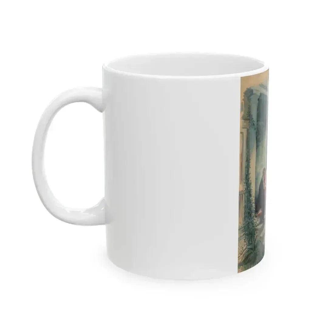 Evening on the Porch, magazine story illustration - White Coffee Mug - Go Mug Yourself