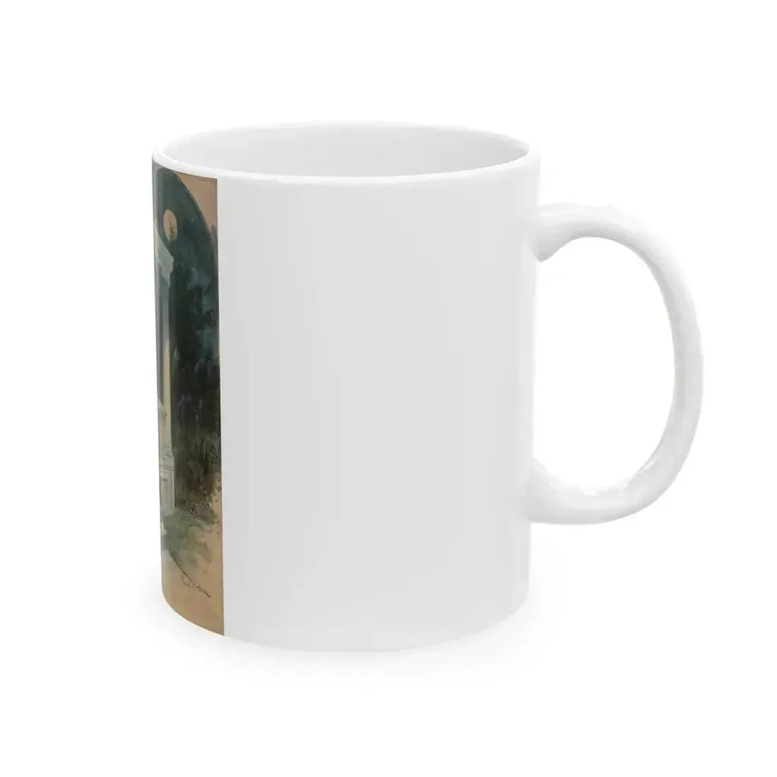 Evening on the Porch, magazine story illustration - White Coffee Mug - Go Mug Yourself