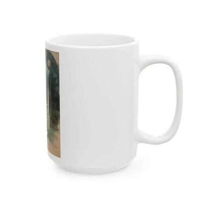 Evening on the Porch, magazine story illustration - White Coffee Mug - Go Mug Yourself