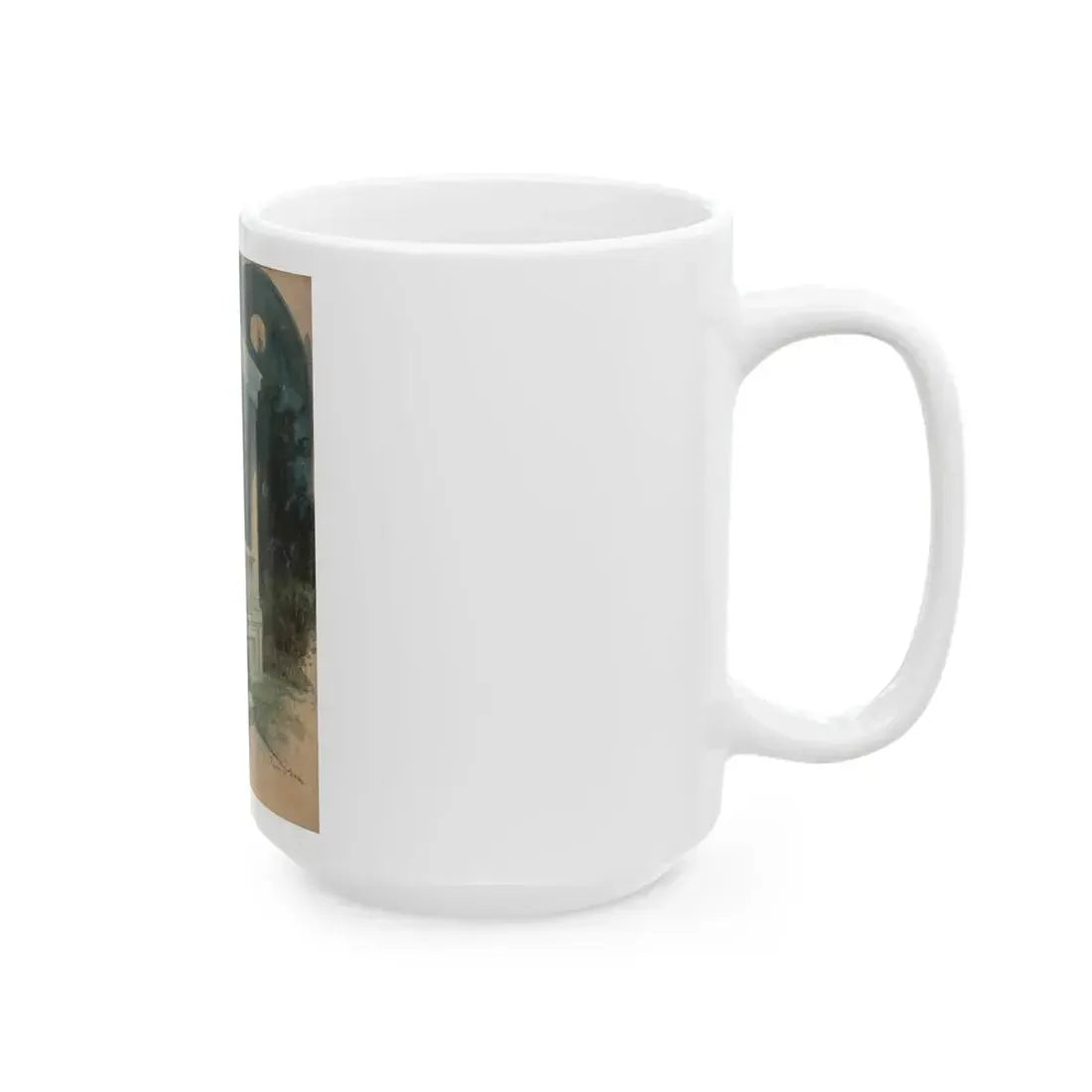 Evening on the Porch, magazine story illustration - White Coffee Mug - Go Mug Yourself