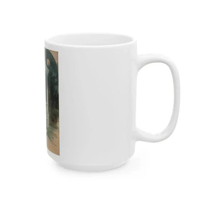 Evening on the Porch, magazine story illustration - White Coffee Mug - Go Mug Yourself