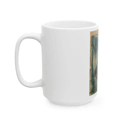 Evening on the Porch, magazine story illustration - White Coffee Mug - Go Mug Yourself