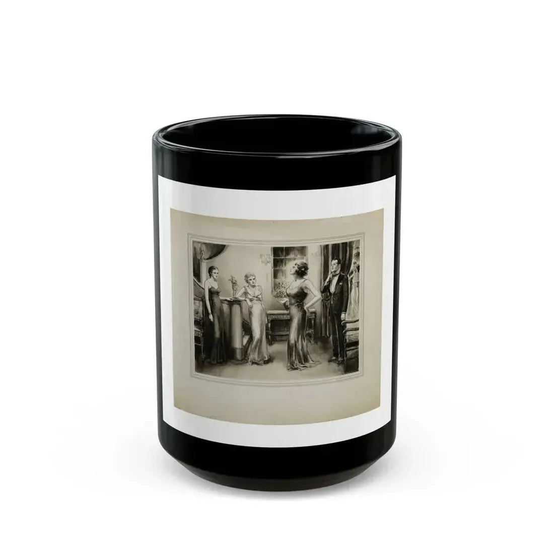 Evening Party - Black Coffee Mug 15oz - Go Mug Yourself