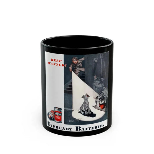 Eveready Batteries advertisement - Black Coffee Mug 11oz - Go Mug Yourself