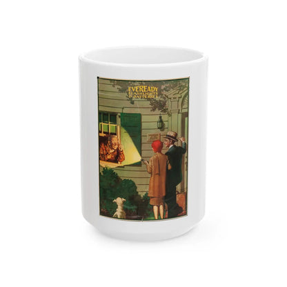 Eveready Flashlights and Batteries_1 - White Coffee Mug 15oz - Go Mug Yourself