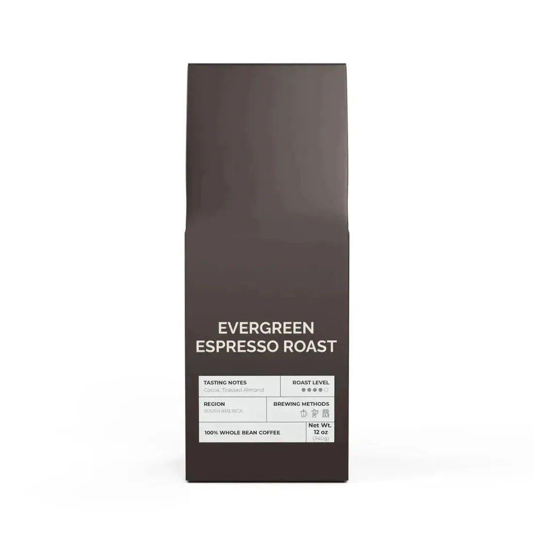 Evergreen Espresso Roast Whole Bean 12oz - Go Mug Yourself