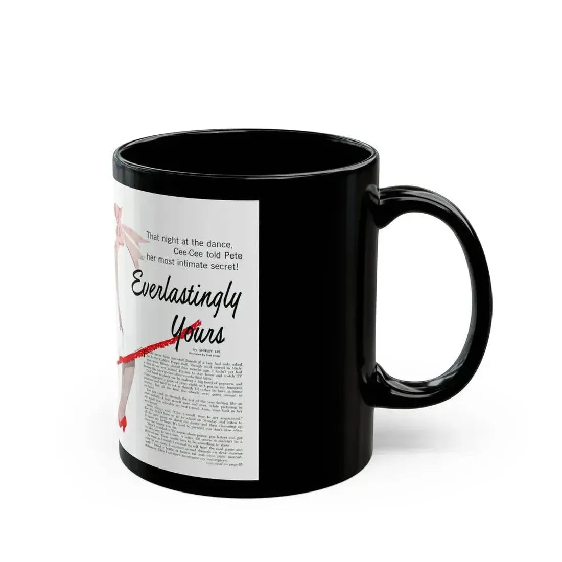 Everlastingly Yours, Teen Magazine, April 1960 - Black Coffee Mug - Go Mug Yourself