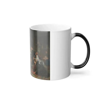 Evert Jan Boks (1838-1914) The Surprise of the Master's Unexpected Arrival - Oil on Canvas 1896 - Color Changing Mug 11oz - Go Mug Yourself