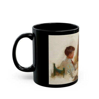 Every Boy and Girl Needs a Hot Breakfast, Cream of Wheat advertisement, March 6, 1926 - Black Coffee Mug - Go Mug Yourself
