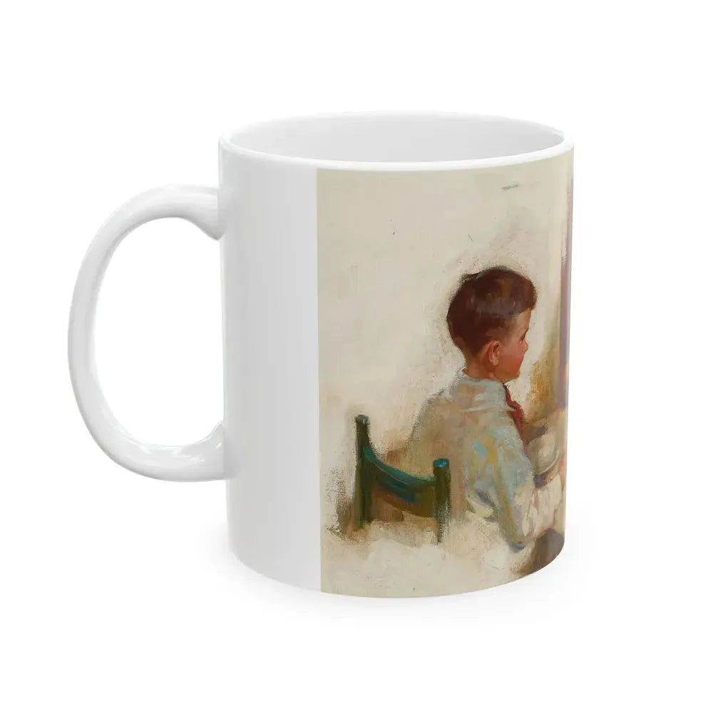 Every Boy and Girl Needs a Hot Breakfast, Cream of Wheat advertisement, March 6, 1926 - White Coffee Mug - Go Mug Yourself