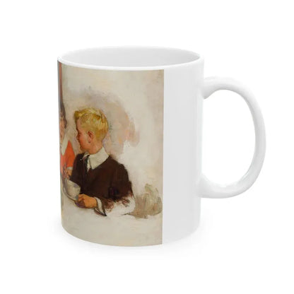 Every Boy and Girl Needs a Hot Breakfast, Cream of Wheat advertisement, March 6, 1926 - White Coffee Mug - Go Mug Yourself
