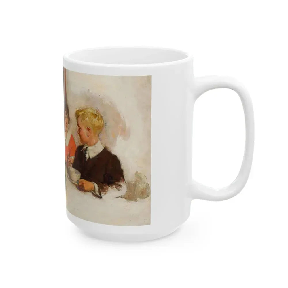 Every Boy and Girl Needs a Hot Breakfast, Cream of Wheat advertisement, March 6, 1926 - White Coffee Mug - Go Mug Yourself