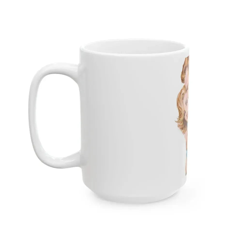 Every Nice Girl by Rona Randall, Woman magazine, 1960 - White Coffee Mug - Go Mug Yourself