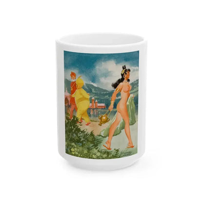Every Time I See Something Nice, Playboy cartoon illustration, November 1963 - White Coffee Mug 15oz - Go Mug Yourself