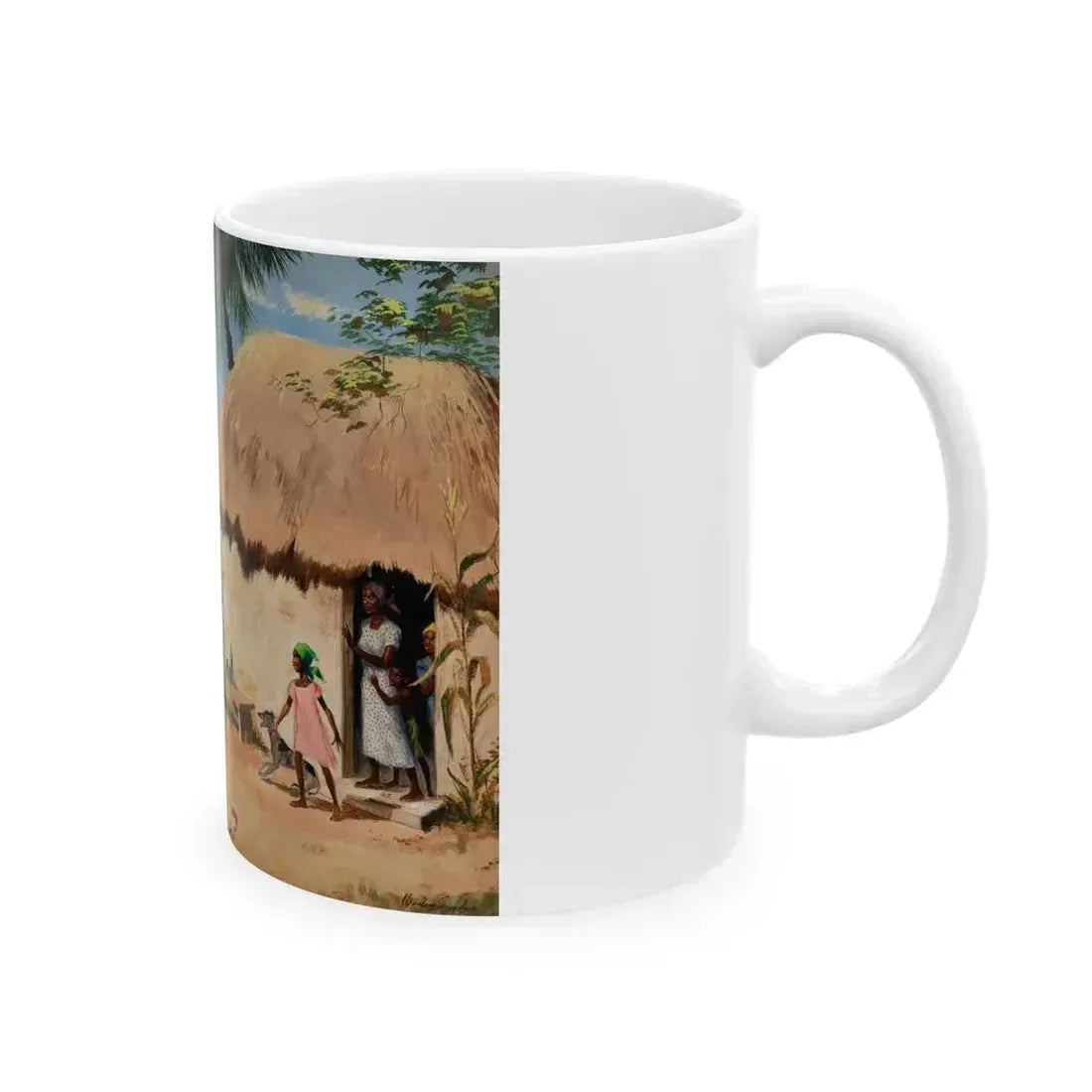 Everything Happens..,The Saturday Evening Post interior illustration - White Coffee Mug - Go Mug Yourself