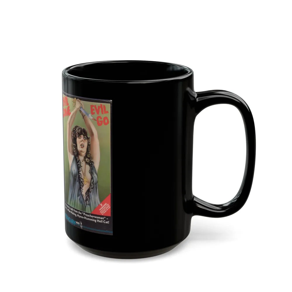 EVIL COME EVIL GO MERCURY (VHS COVER) - Black Coffee Mug-Go Mug Yourself