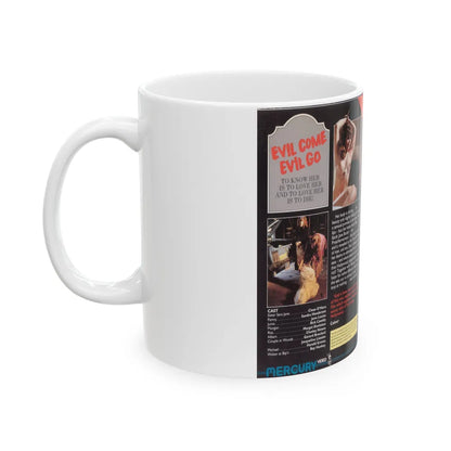 EVIL COME EVIL GO MERCURY (VHS COVER) - White Coffee Mug-Go Mug Yourself