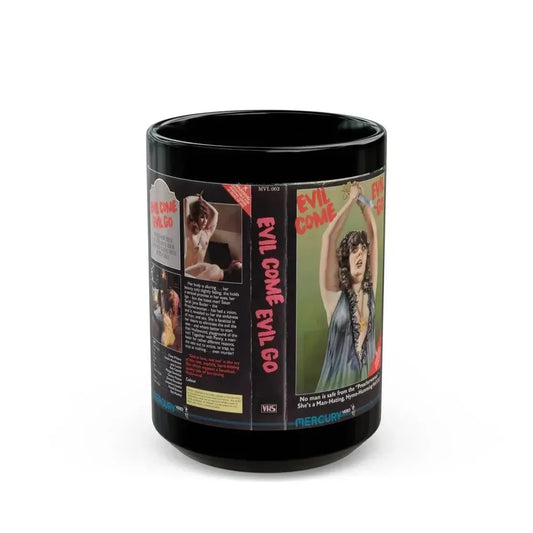 EVIL COME EVIL GO (VHS COVER) - Black Coffee Mug 15oz - Go Mug Yourself
