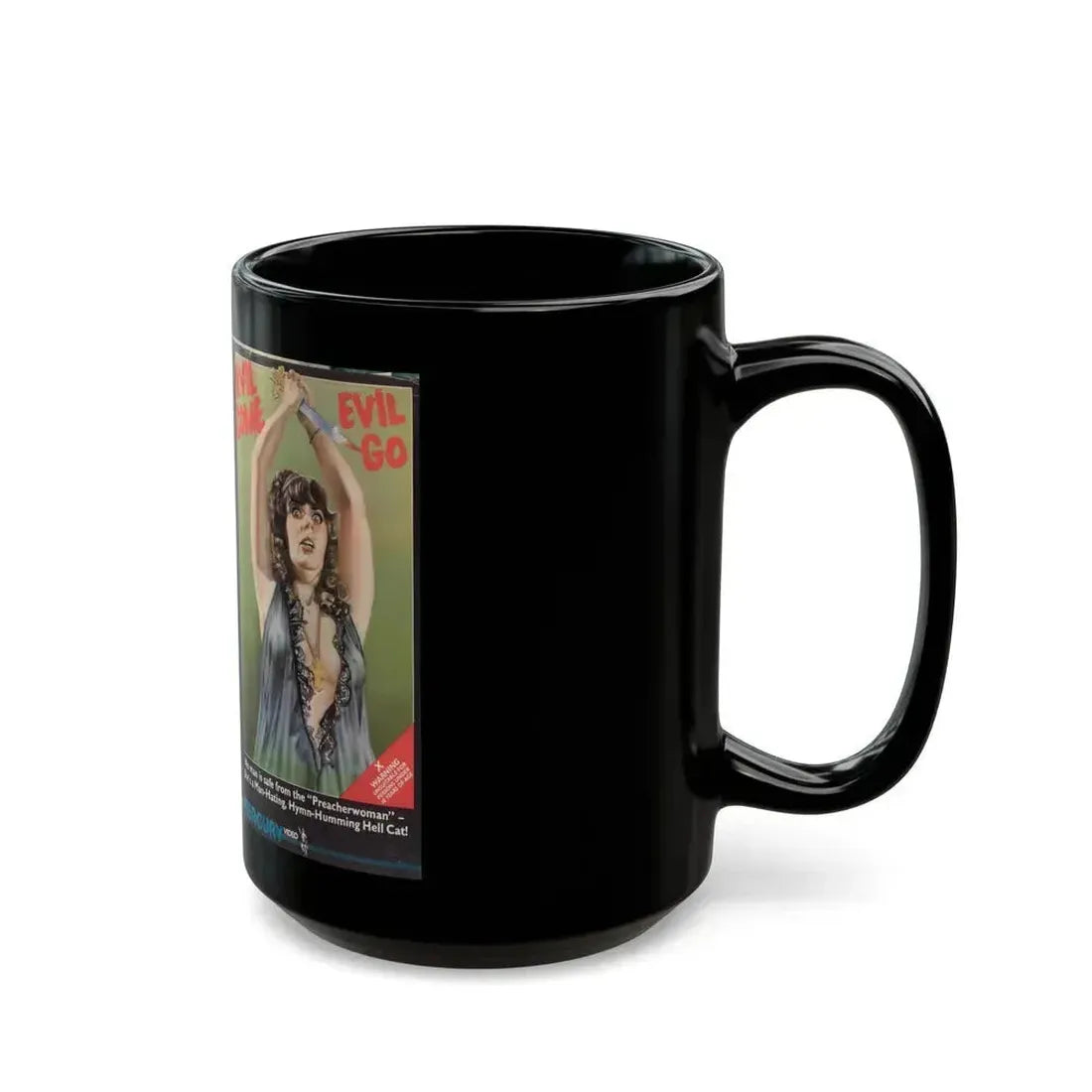 EVIL COME EVIL GO (VHS COVER) - Black Coffee Mug - Go Mug Yourself