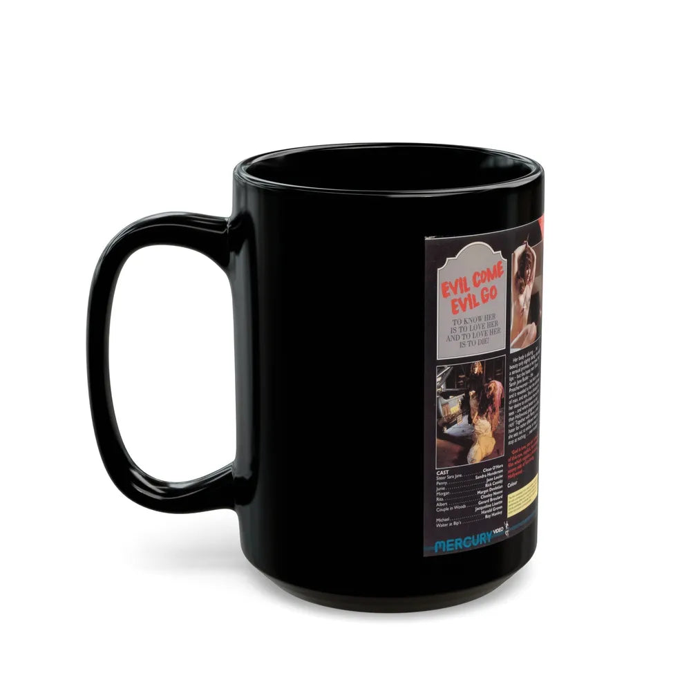 EVIL COME EVIL GO (VHS COVER) - Black Coffee Mug-Go Mug Yourself