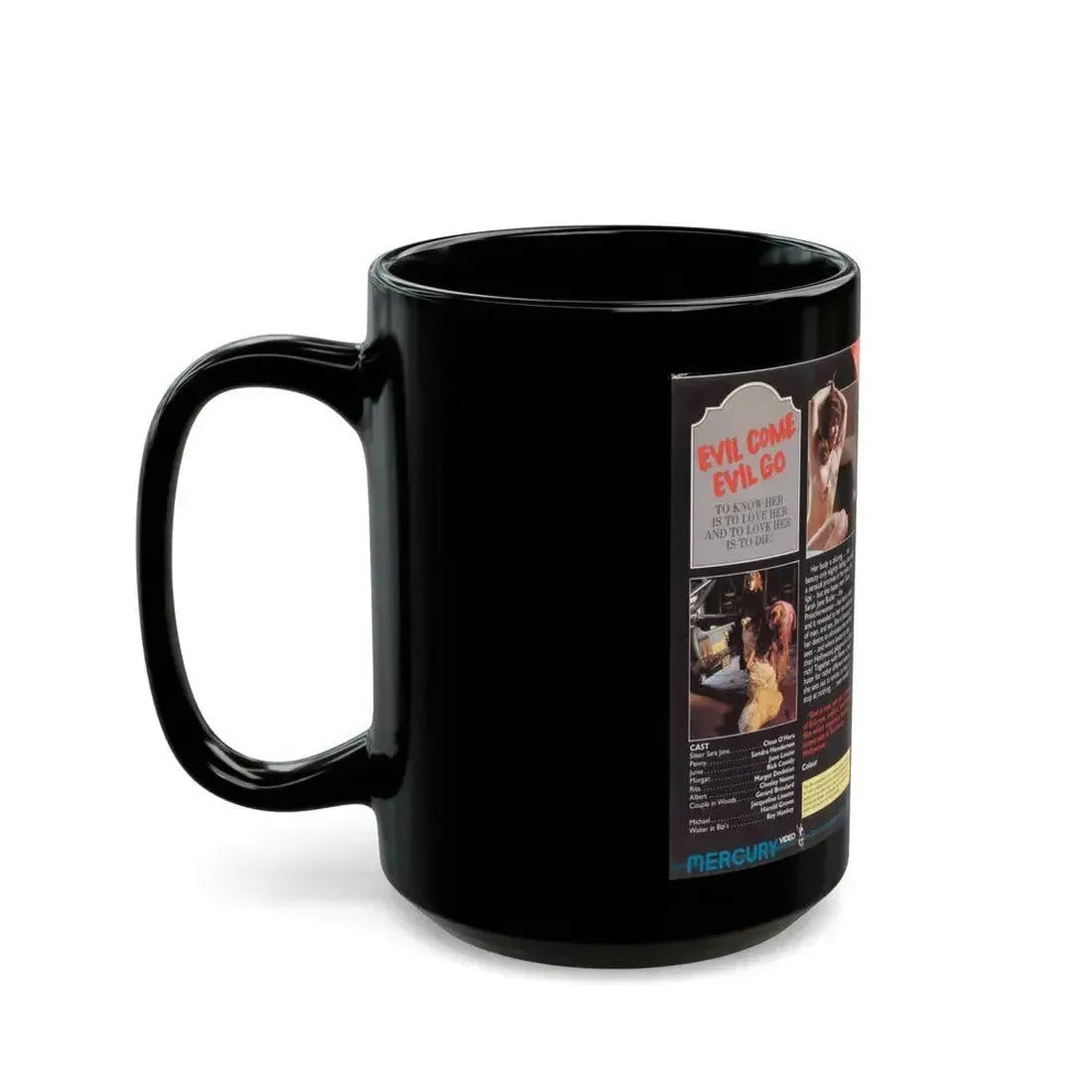 EVIL COME EVIL GO (VHS COVER) - Black Coffee Mug - Go Mug Yourself