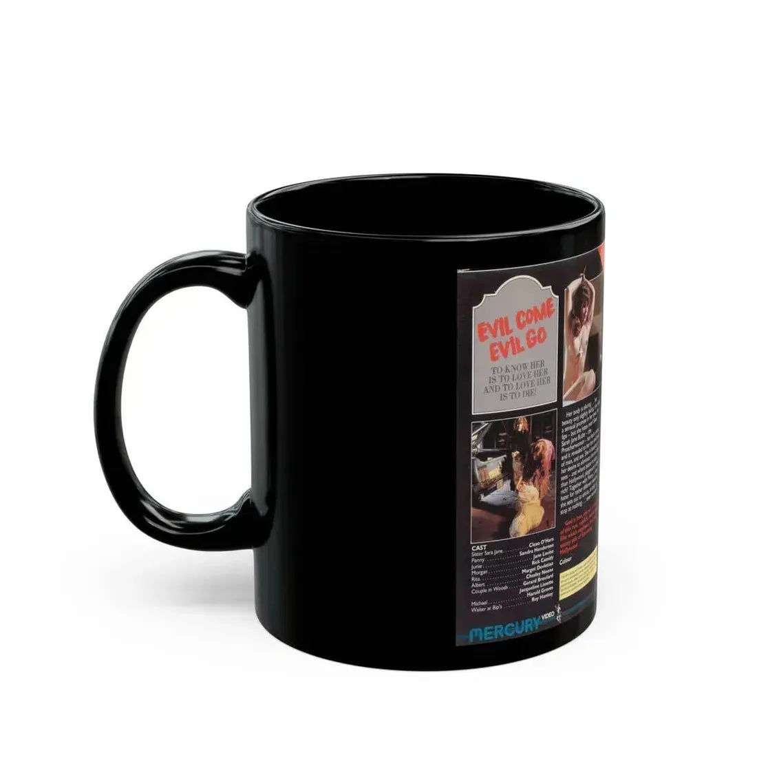 EVIL COME EVIL GO (VHS COVER) - Black Coffee Mug - Go Mug Yourself