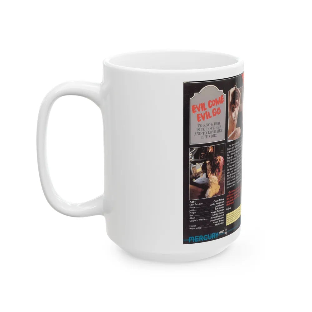 EVIL COME EVIL GO (VHS COVER) - White Coffee Mug-Go Mug Yourself